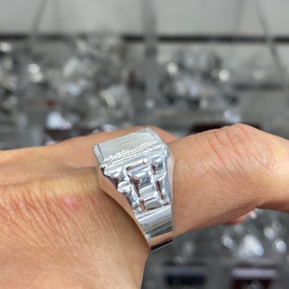 Men's Signet Ring 14mm size 7 8 9 10 11 12 13 - Picture 2 of 9